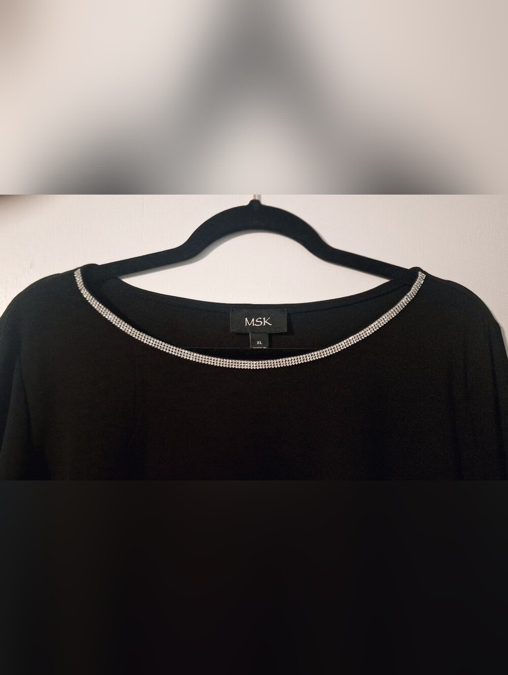 MSK Top with Rhinestone Trim - Picture 10 of 13